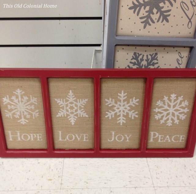 Rustic Christmas sign found at Marshalls